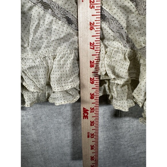 Intimately Free People Slip Mini Dress Women Small Cream Lace Trim Trapeze Boho - Picture 6 of 9